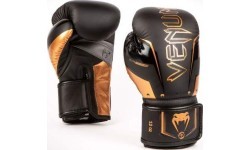 Боксёрские перчатки Venum Elite Evo, чёрные/бронзовые