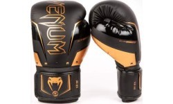 Venum Elite Evo Boxing Gloves - Black/Bronze