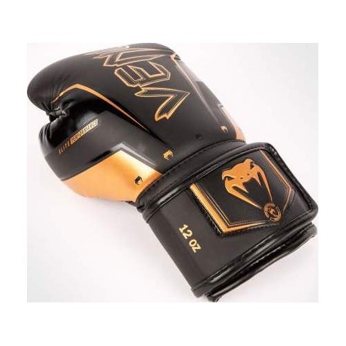 Боксёрские перчатки Venum Elite Evo, чёрные/бронзовые