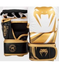 MMA pirštinės Venum Challenger 3.0 – baltos/juodos/auksinės