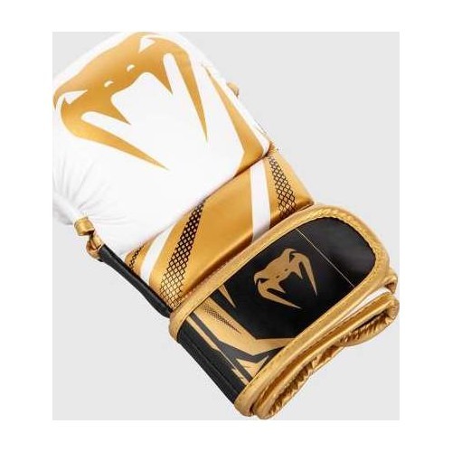 MMA pirštinės Venum Challenger 3.0 – baltos/juodos/auksinės