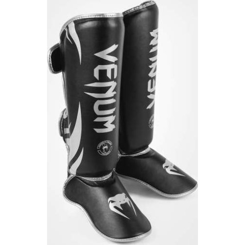 Venum Challenger 2.0 blauzdų apsaugos, juodos/sidabrinės