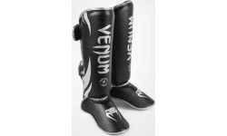 Venum Challenger 2.0 blauzdų apsaugos, juodos/sidabrinės