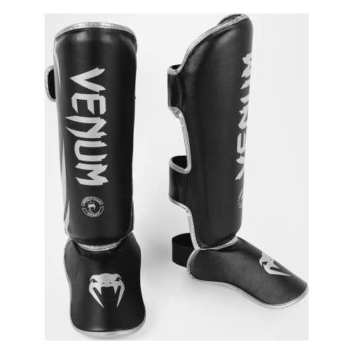 Venum Challenger 2.0 blauzdų apsaugos, juodos/sidabrinės