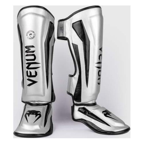 Venum Elite Standup blauzdų apsaugos, sidabrinės/juodos