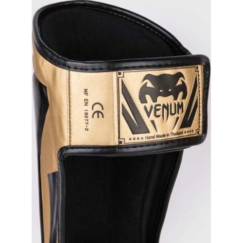 Blauzdų apsaugos Venum Elite Standup, auksinės/juodos