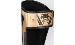 Защита голени Venum Elite Standup, золотисто-чёрная