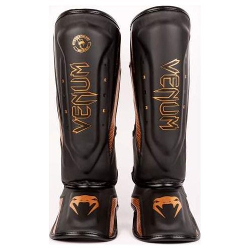 Venum Elite Evo blauzdų apsaugos, juoda/bronzinė