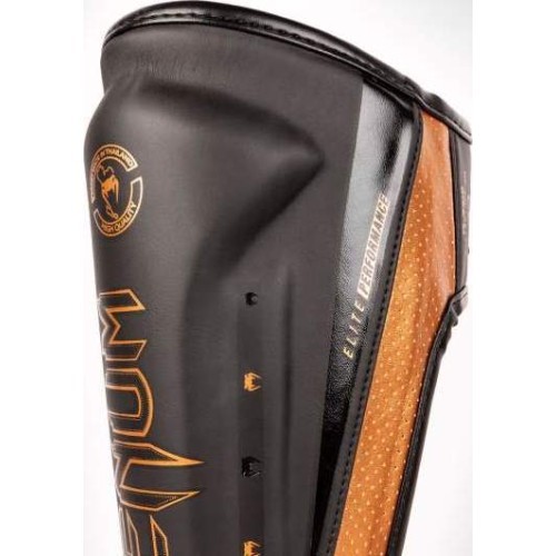 Защита голени Venum Elite Evo, чёрный/бронзовый