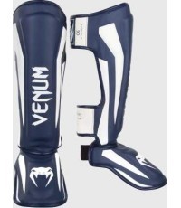 Shin Guards Venum Elite Standup - White/Navy Blue