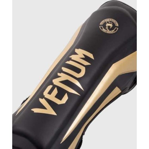 Blauzdų apsaugos Venum Elite Standup, juodos/auksinės