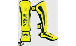 Venum Elite Shin Guards Kids - Exclusive - Neo Yellow