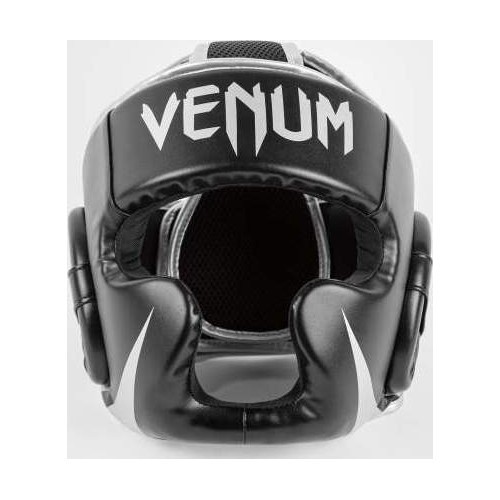 Боксёрский шлем Venum Challenger, чёрный/серебристый