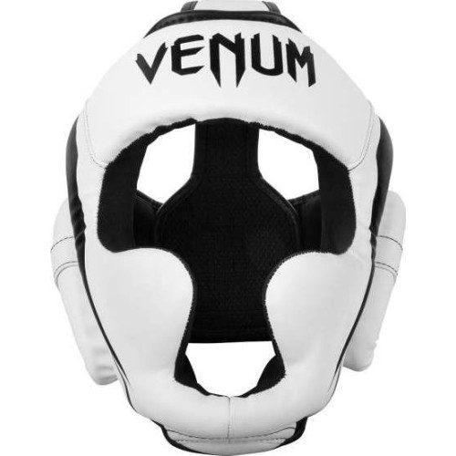 Боксёрский шлем Venum Elite, бело-чёрный