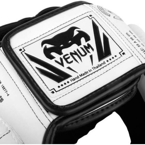 Боксёрский шлем Venum Elite, бело-чёрный