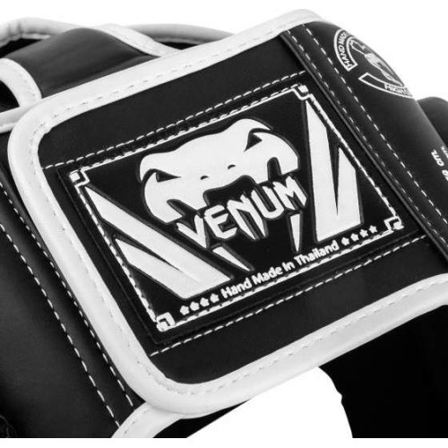 Боксёрский шлем Venum Elite, чёрный/белый