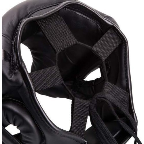 Bokso šalmas Venum Elite Iron, juodas