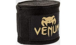 Боксёрские бинты Venum Kontact, 4,5 м, чёрно-золотые