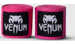 Bokso bandažai Venum Kontact, 4,5 m – neoninė rožinė