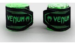Venum Tartan bokso bintai – neoniniai žali