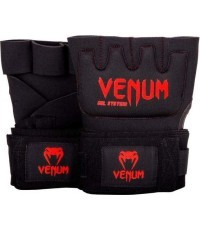 Бинты боксёрские Venum Kontact Gel - чёрно/красные