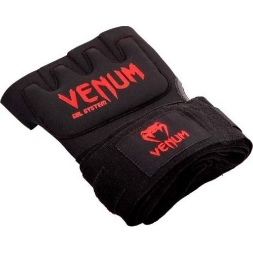 Бинты боксёрские Venum Kontact Gel - чёрно/красные