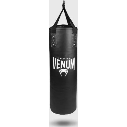 Боксёрский мешок Venum Origins – чёрный/белый (с потолочным креплением)