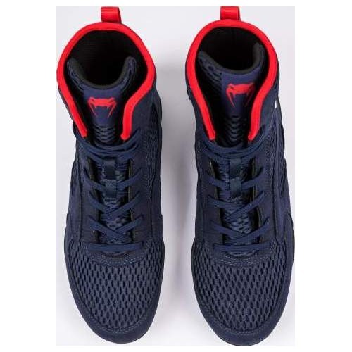 Venum Contender Boxing Shoes - Navy Blue/Red