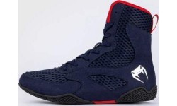 Venum Contender Boxing Shoes - Navy Blue/Red