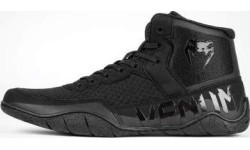 Venum Elite Wrestling Shoes - Black/Black