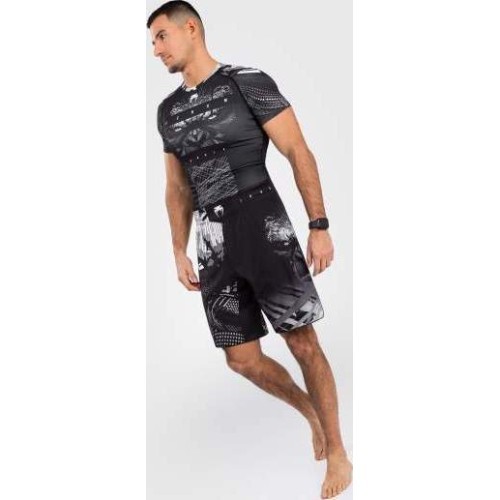 MMA šortai Venum Gorilla Jungle, juodi/balti