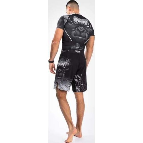 MMA šortai Venum Gorilla Jungle, juodi/balti