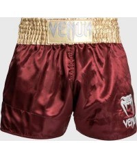 Venum Classic Muay Thai šortai - bordo/auksiniai/balti