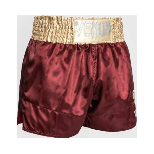 Venum Classic Muay Thai šortai - bordo/auksiniai/balti