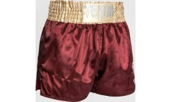 Venum Classic Muay Thai šortai - bordo/auksiniai/balti