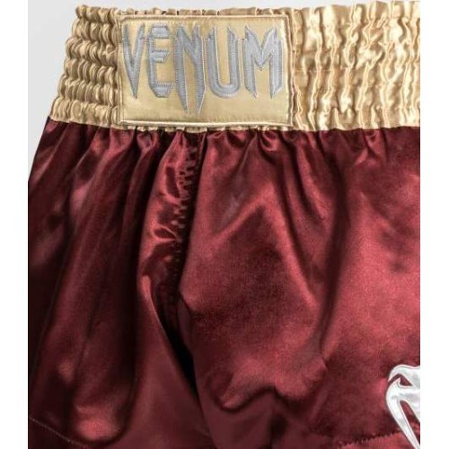 Venum Classic Muay Thai šortai - bordo/auksiniai/balti
