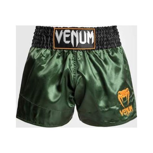 Venum Classic Muay Thai šortai, žali/juodi/auksiniai
