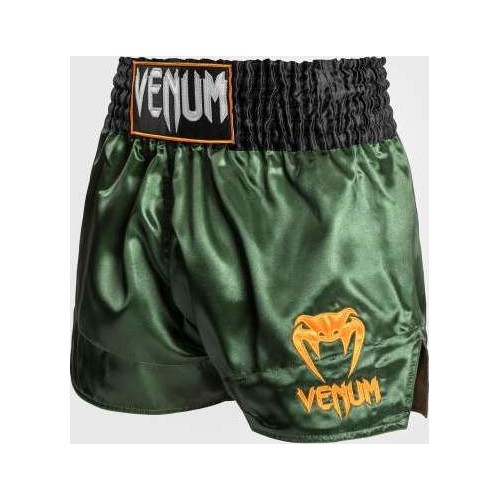 Venum Classic Muay Thai šortai, žali/juodi/auksiniai