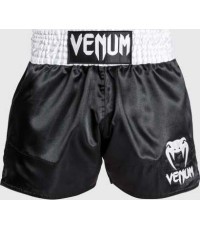 Venum Classic Muay Thai šortai, juoda/balta/balta