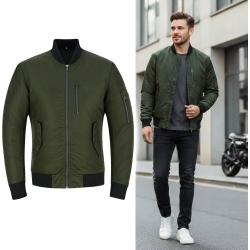 Motorcycle Jacket W-TEC Caravago - Green