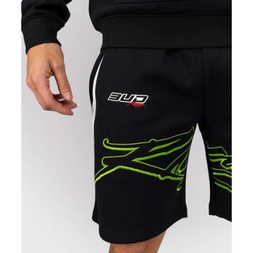 Vyriški medvilniniai šortai Venum x Bud Racing – juoda/balta/žalia