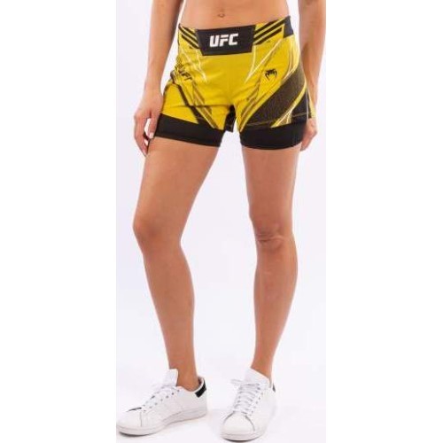Женские шорты для ММА UFC Venum Authentic Fight Night, зауженный крой, жёлтые