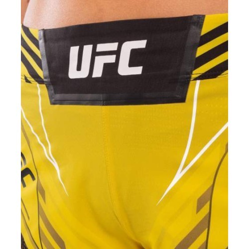 UFC Venum Authentic Fight Night moteriški MMA šortai, siauras kirpimas, geltoni