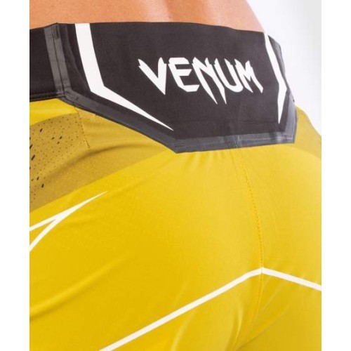 UFC Venum Authentic Fight Night moteriški MMA šortai, siauras kirpimas, geltoni