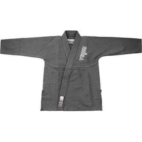 Кимоно BJJ Venum Contender Kids с белым поясом, серое