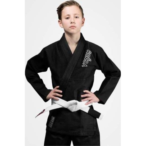 Детское кимоно BJJ Venum Contender (белый пояс в комплекте) – чёрное
