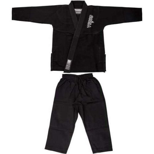 Venum Contender vaikiškas BJJ kimono (su nemokamu baltu diržu) – juodas