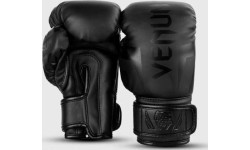 Детские боксёрские перчатки Venum Elite Exclusive, матовые чёрные