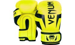 Детские боксёрские перчатки Venum Elite - Exclusive - флуоресцентно-жёлтые