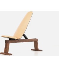 Скамья для тренировок NOHrD Walnut, натуральная кожа, натуральный